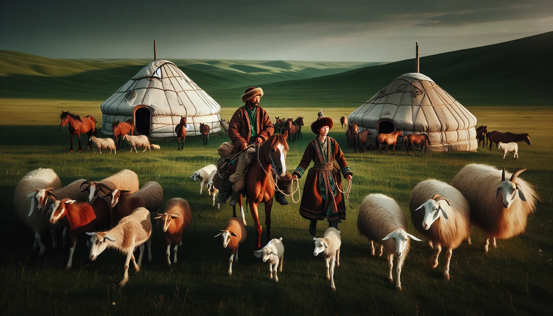 Élevage de chevaux dans les steppes kazakhes